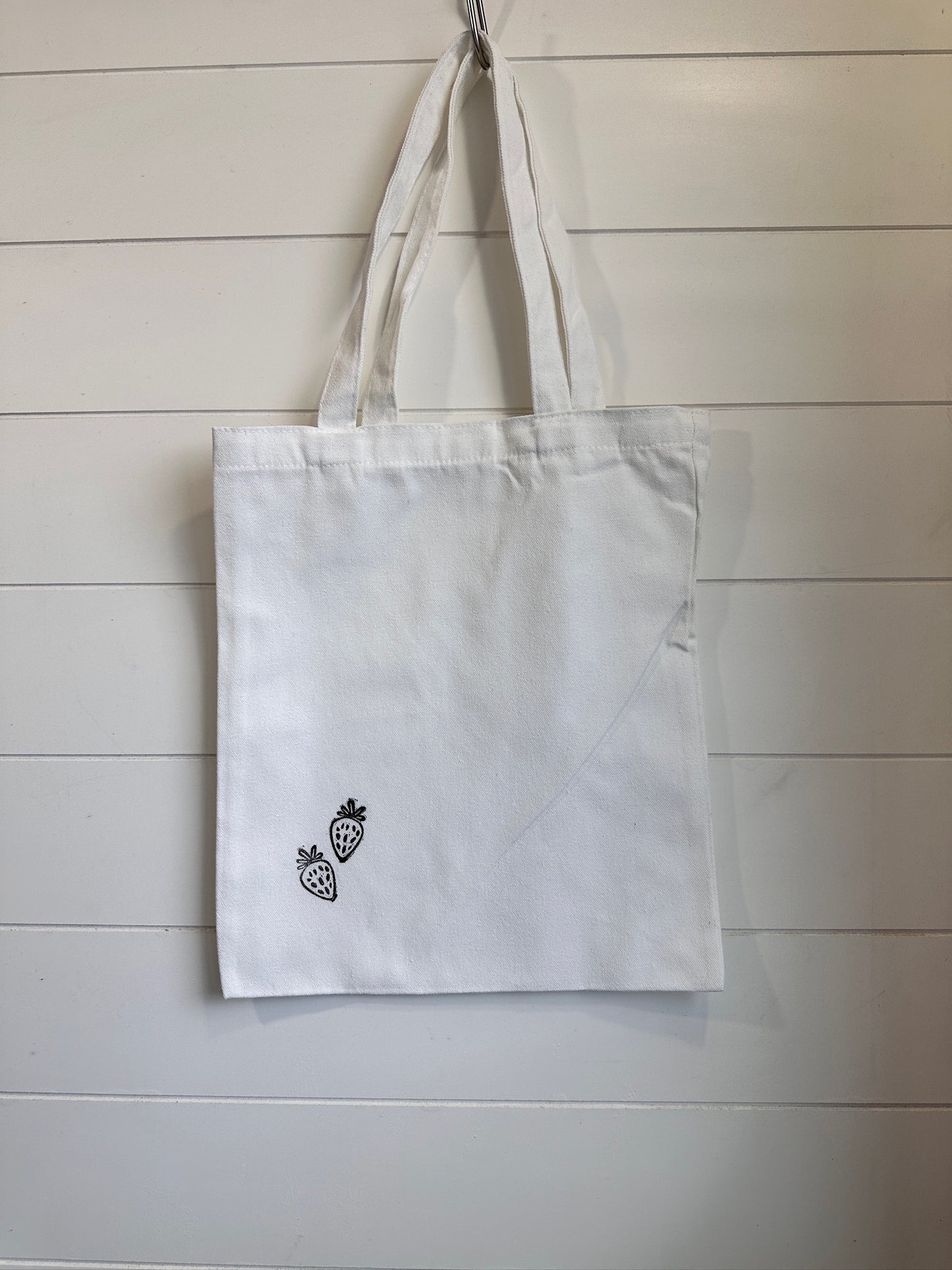 Strawberry Block Print Tote