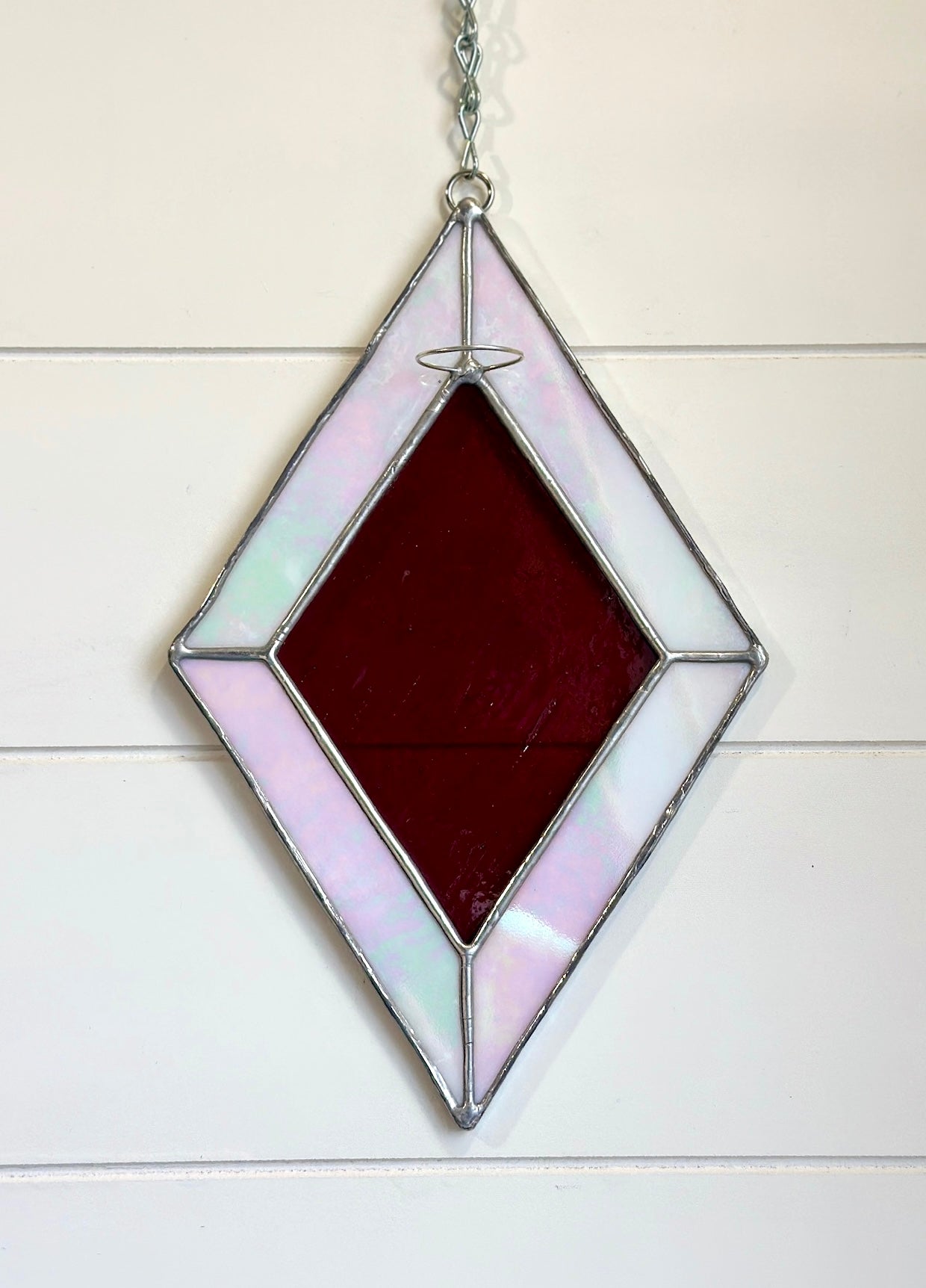 Purple Diamond Propagation Station - Stained Glass Panel
