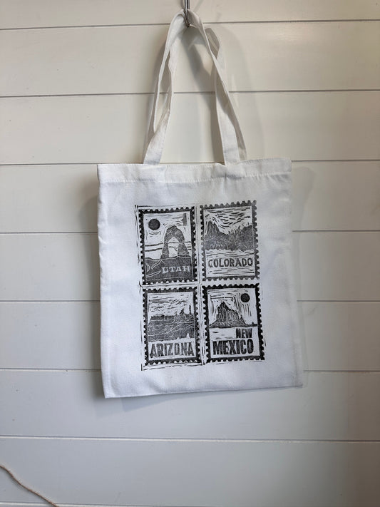 Four Corners - Block Print Tote