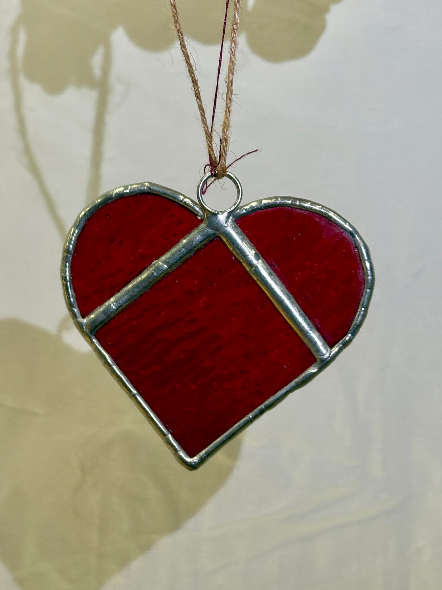 Heart Stained Glass Ornament