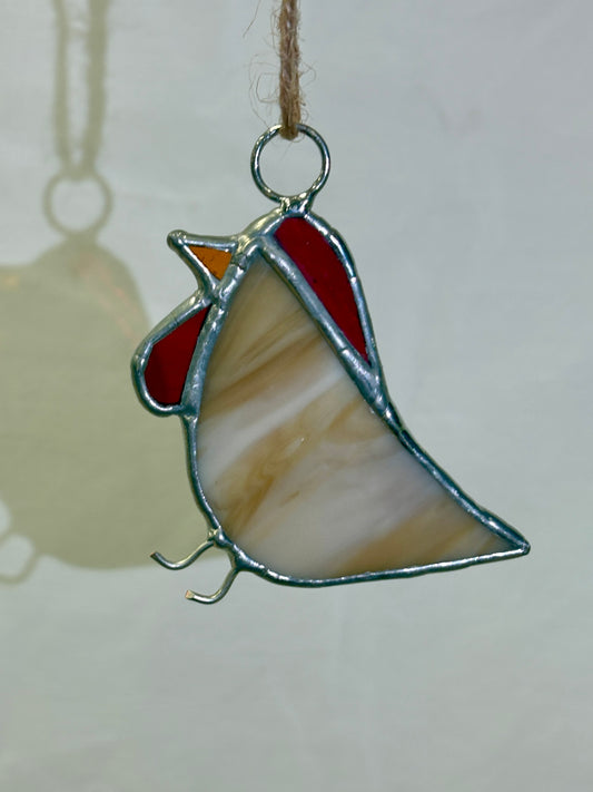 Chicked Stained Glass Ornament