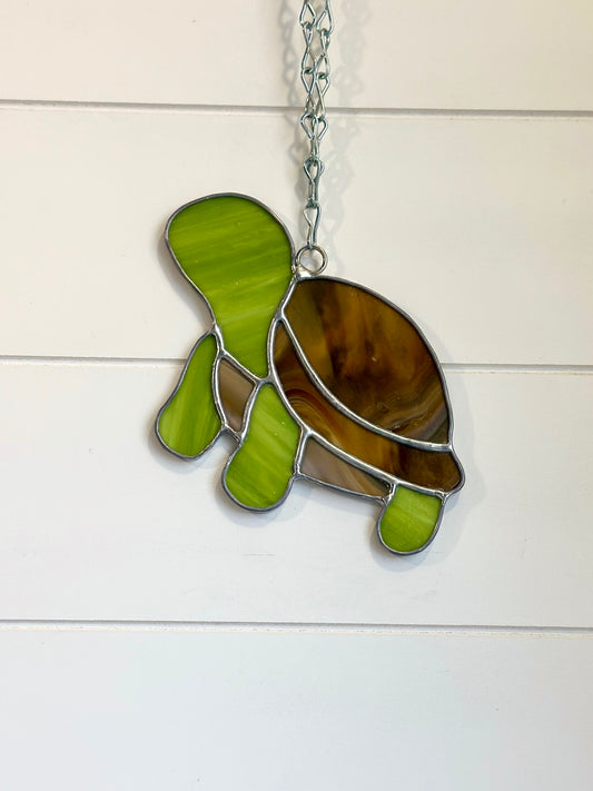 Turtle - Stained Glass Panel