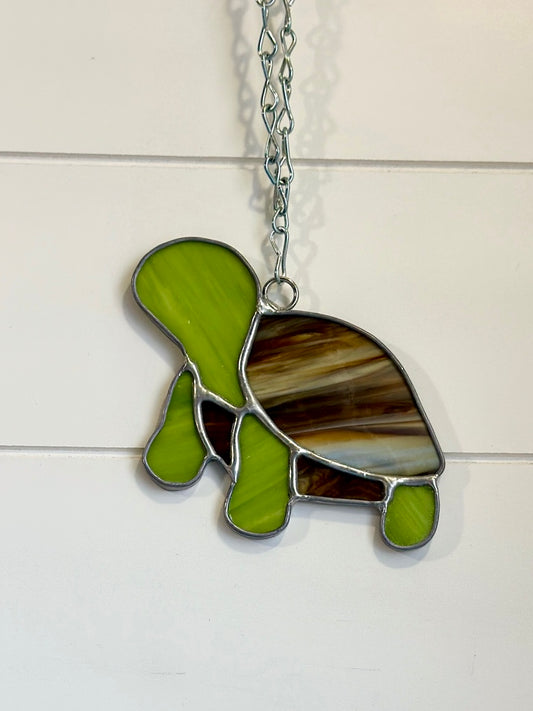 Baby Turtle - Stained Glass Panel